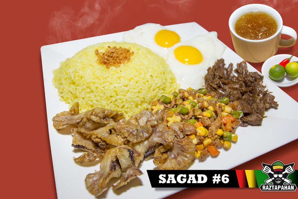 TERIYAKI + TAPA + CHICHARON BULAKLAK + 2 EGGS + 2 FRIED RICE